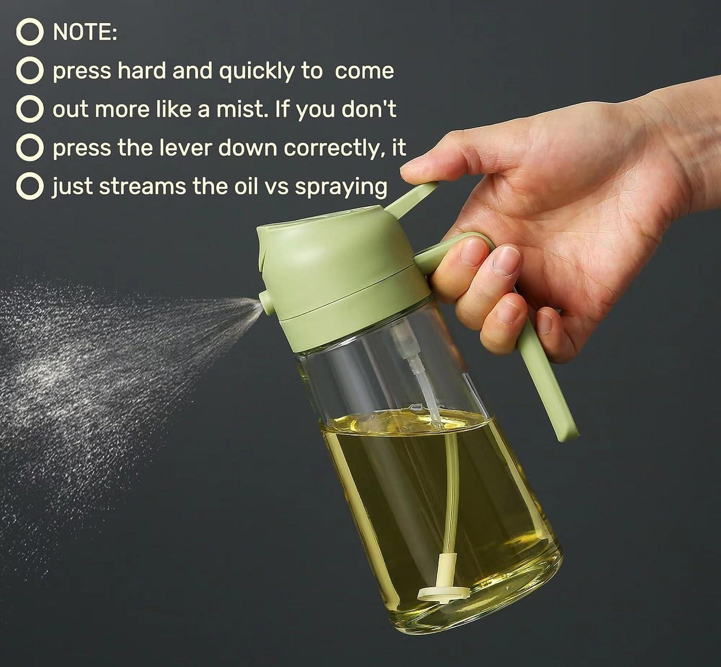 2 IN 1 Oil Dispenser Spray Bottle