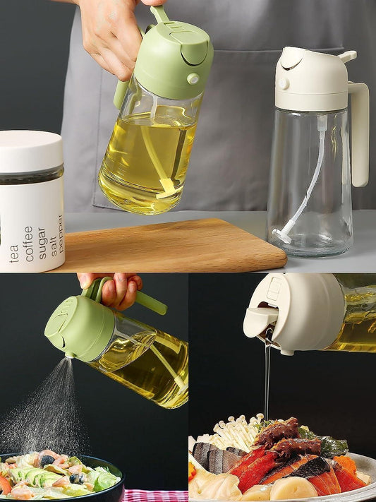 2 IN 1 Oil Dispenser Spray Bottle
