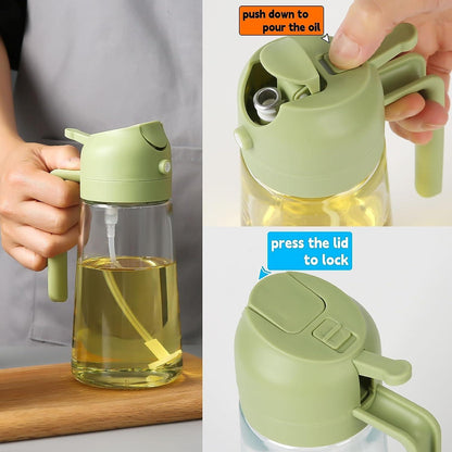 2 IN 1 Oil Dispenser Spray Bottle